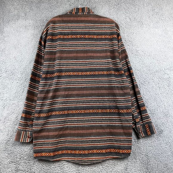 Vintage CASA MODA Mens  Shirt Size 42 Large Brown Flannel - Picture 3 of 9